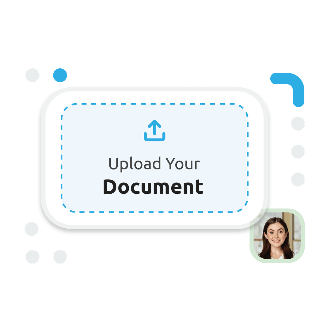 Upload a document in chat widget